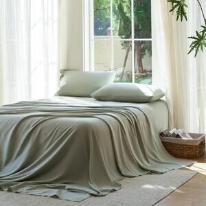 NWT Sijo DOZ Bamboo Sheet Set 1 Fitted Sheet Sage King